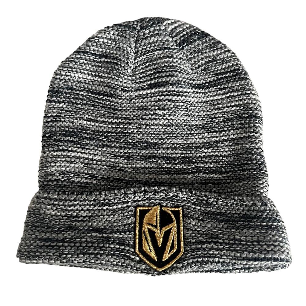 Adidas Vegas Golden Knights Knit Cuffed Beanie OSFM Charcoal NWT NHL